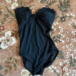 Kate Spade scalloped Black One Piece Swimsuit